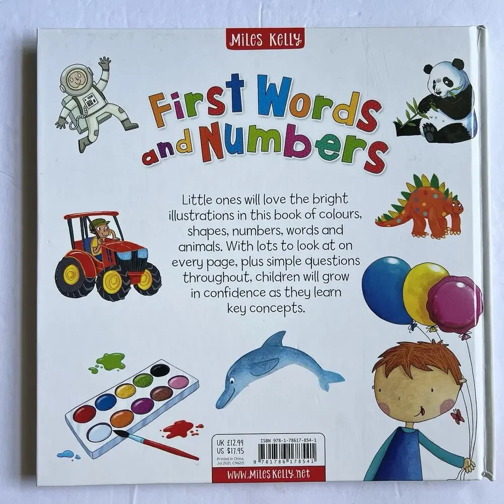First Words and Numbers by Sarah Parkin Miles Kelly Hardcover Book